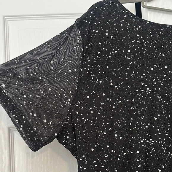 BloomChic Black and Silver Sparkle Blouse - Picture 6 of 7